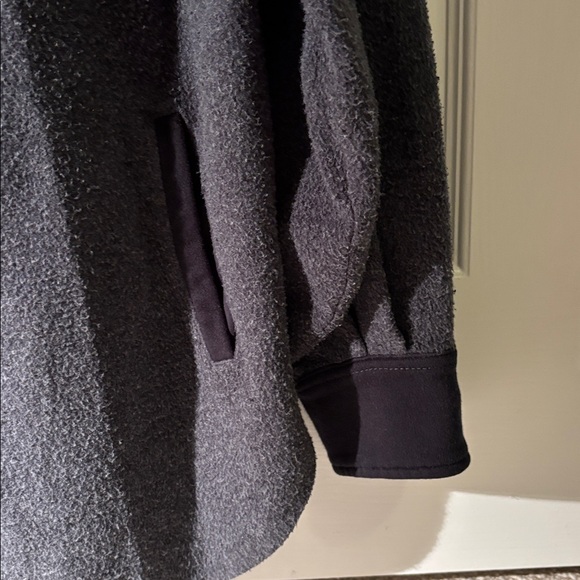 Free People Charcoal and Black “Ruby” Oversized Shirt Jacket Wmns Size XS - Picture 4 of 7